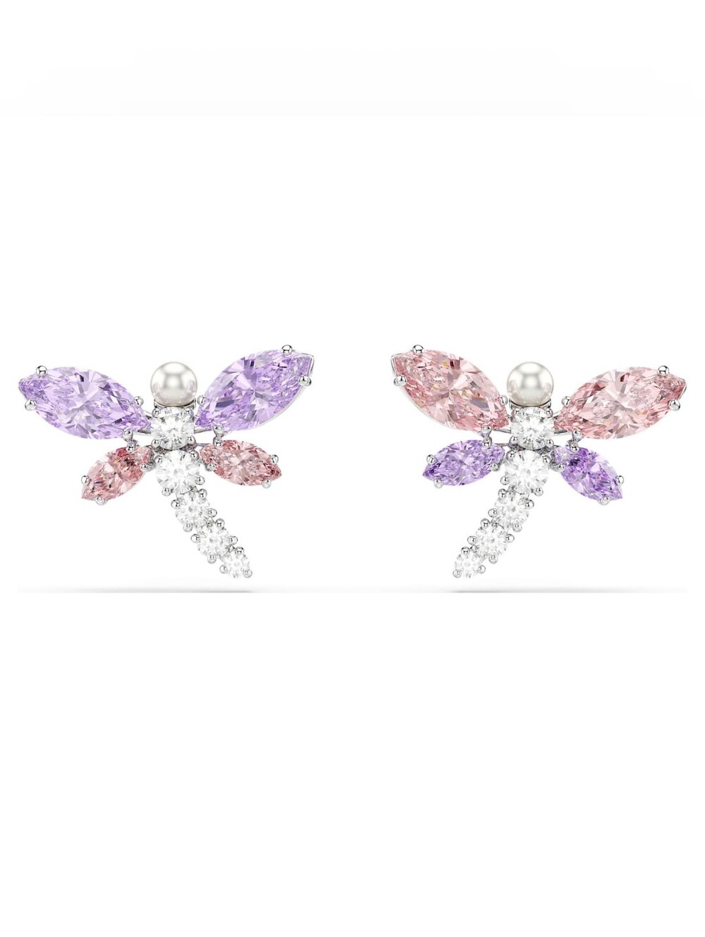 Swarovski Ariana Grande Dragonfly Stud Earrings – Multicolour Rhodium Plated